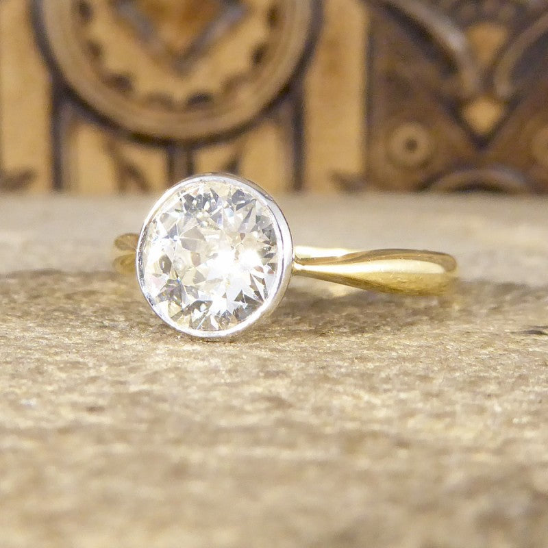 1.25ct Old European Cut Diamond Engagement Ring