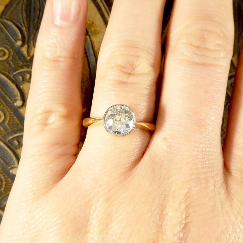 1.25ct Old European Cut Diamond Engagement Ring
