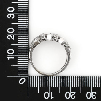 1.25ct Princess and Brilliant Diamond Half Eternity Band Ring in 18ct White Gold