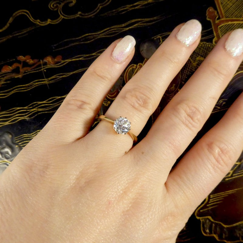 1.26ct Old European Cut Diamond Solitaire Ring
