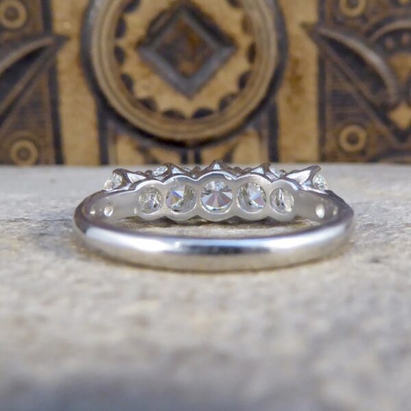 1.30ct Diamond Five Stone Platinum Ring