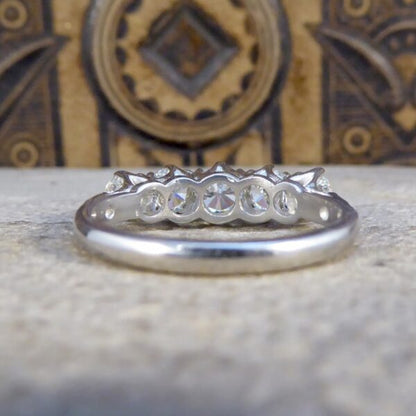 1.30ct Diamond Five Stone Platinum Ring