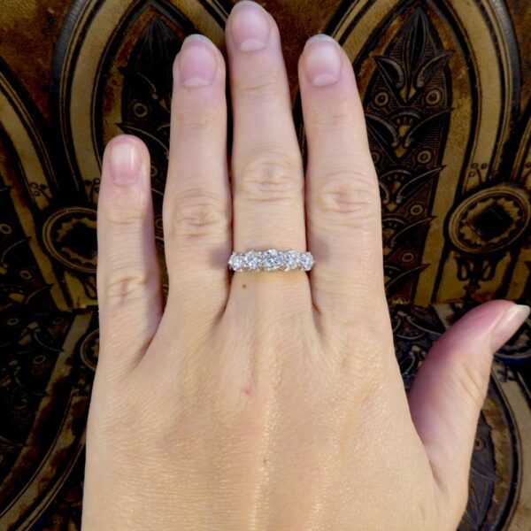 1.30ct Diamond Five Stone Platinum Ring