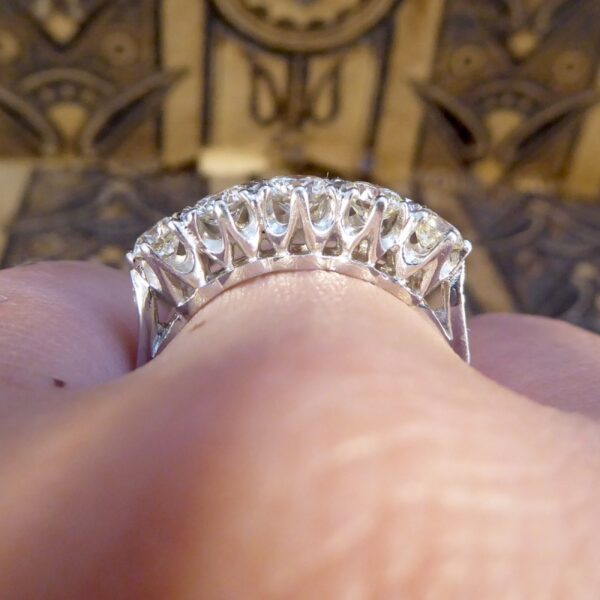 1.30ct Diamond Five Stone Platinum Ring