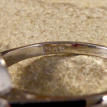 1.30ct Emerald and Diamond Cluster Ring in Platinum