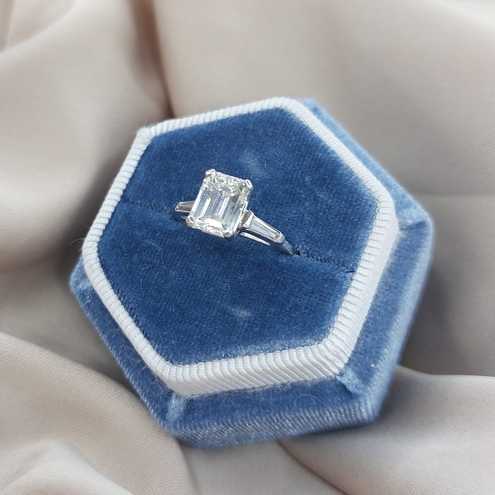1.42ct Emerald Cut Diamond Solitaire Ring