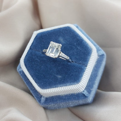 1.42ct Emerald Cut Diamond Solitaire Ring