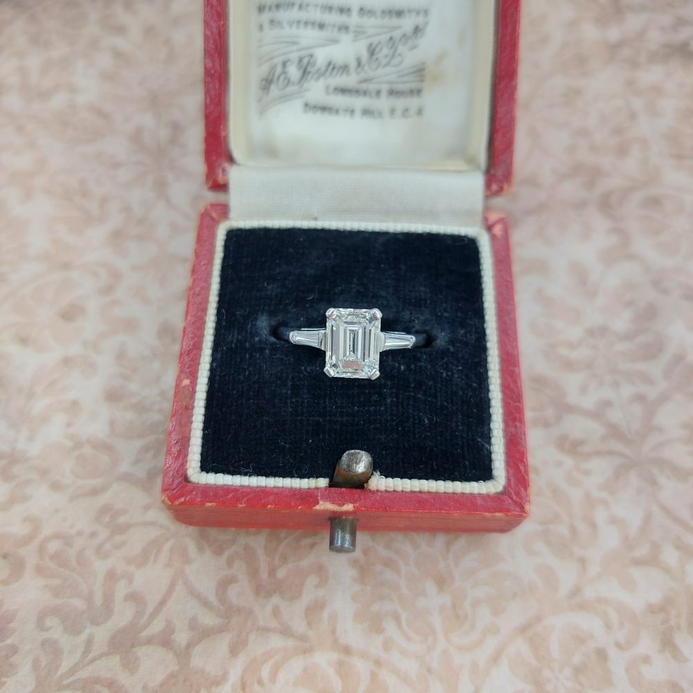 1.42ct Emerald Cut Diamond Solitaire Ring