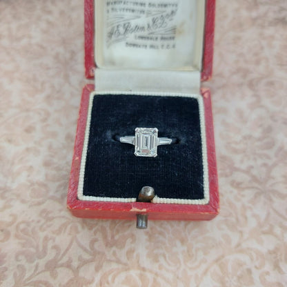 1.42ct Emerald Cut Diamond Solitaire Ring