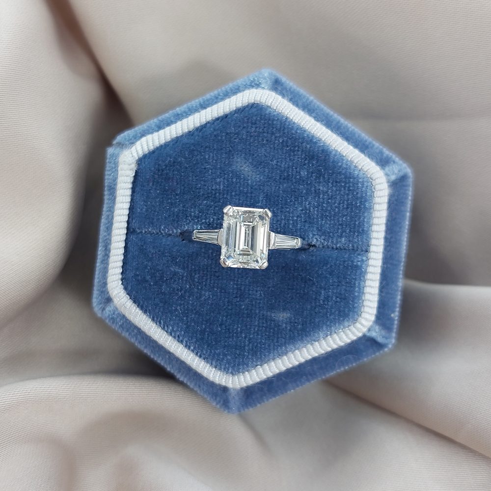 1.42ct Emerald Cut Diamond Solitaire Ring