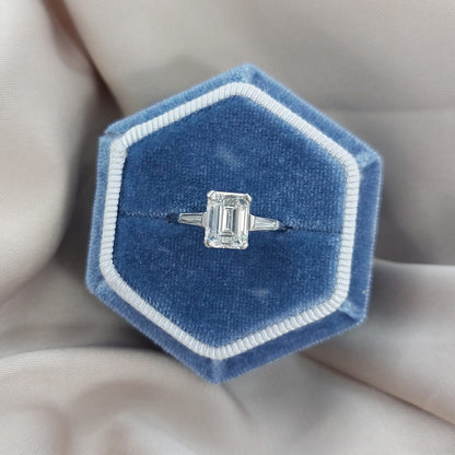 1.42ct Emerald Cut Diamond Solitaire Ring