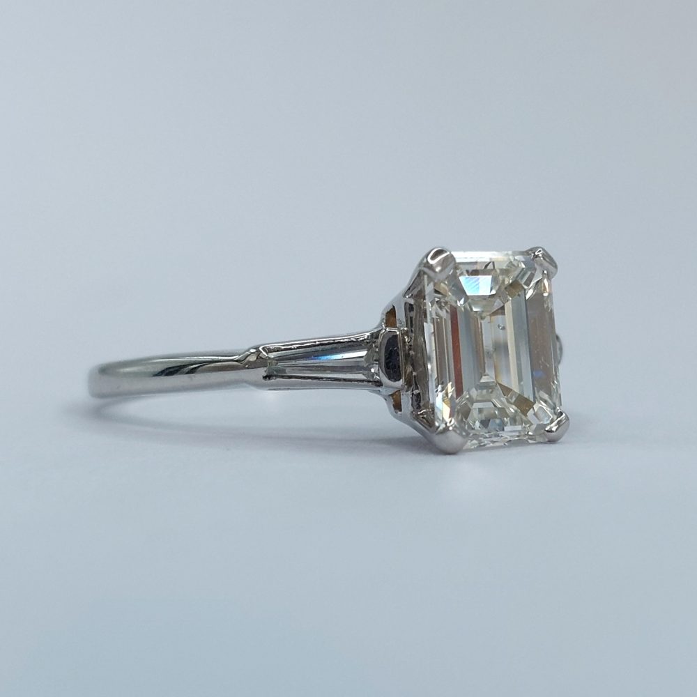 1.42ct Emerald Cut Diamond Solitaire Ring
