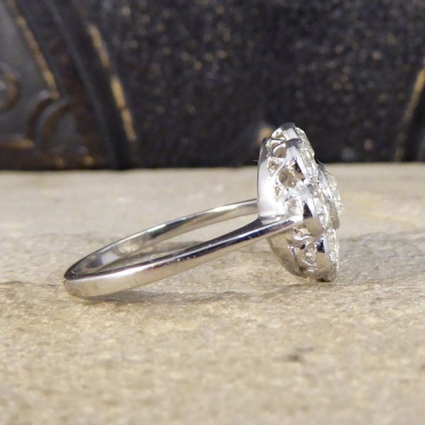 1.60ct Diamond Daisy Cluster Platinum Ring