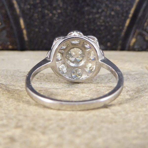1.60ct Diamond Daisy Cluster Platinum Ring