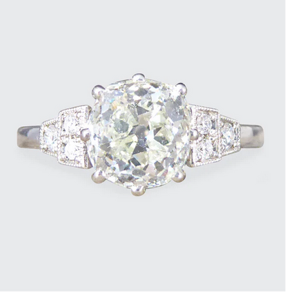 1.70ct Old European Cut Diamond Solitaire Ring