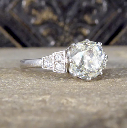 1.70ct Old European Cut Diamond Solitaire Ring