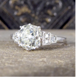 1.70ct Old European Cut Diamond Solitaire Ring