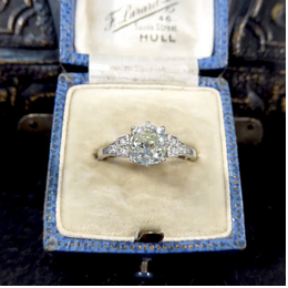 1.70ct Old European Cut Diamond Solitaire Ring