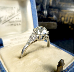 1.70ct Old European Cut Diamond Solitaire Ring