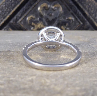 1.78ct Diamond Halo Cluster Ring