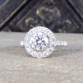 1.78ct Diamond Halo Cluster Ring