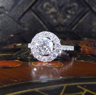1.78ct Diamond Halo Cluster Ring