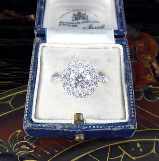 1.78ct Diamond Halo Cluster Ring