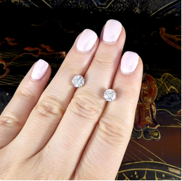 1.80ct Round Brilliant Cut Diamond Stud Earrings