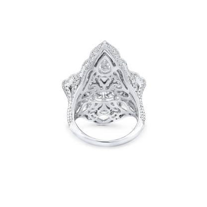 Rose Cut Diamond Geometric Dress Ring, 5.32 carats