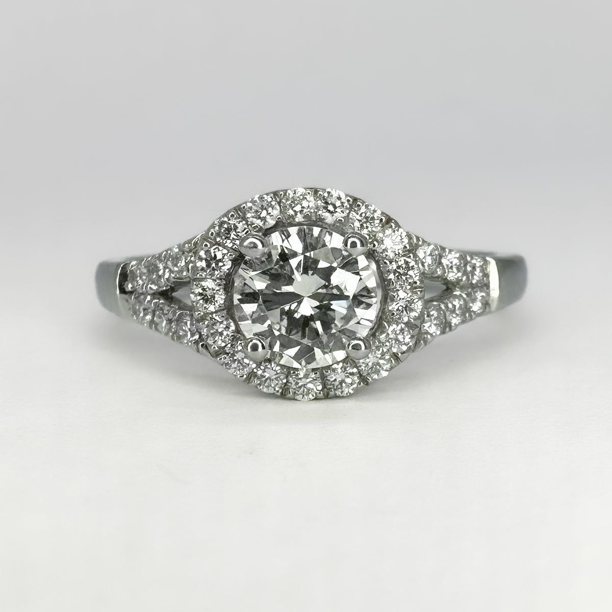 Diamond Halo Engagement Ring 0.54cts