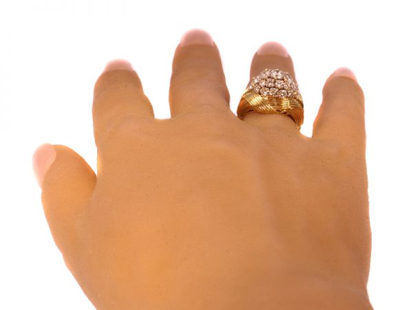 Vintage Mauboussin Fifties Diamond Cluster Ring