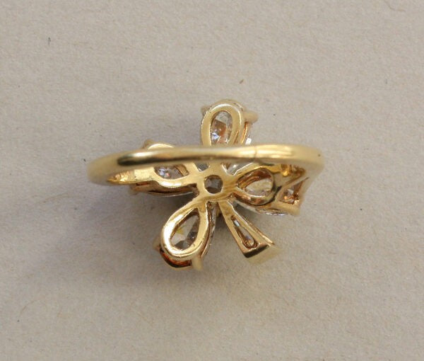 Vintage 1.62ct Diamond Four Leaf Clover Dress Ring; Numbered 16300 and 1633