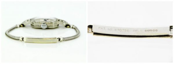 Art Deco Rolex Ladies Wristwatch, Diamond set, 18ct Gold, Glasgow 1924