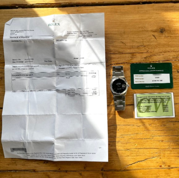 Vintage Rolex Oysterquartz Datejust 17000 Steel Watch with papers