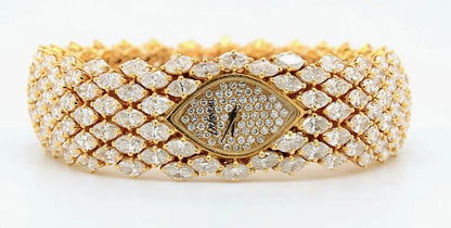 DeLaneau 35cts Diamond Watch in 18ct Yellow Gold
