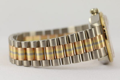 Rare Rolex Tridor 68149 Midsize 18ct Yellow Gold Watch with Original Diamond Bezel, with Rolex box