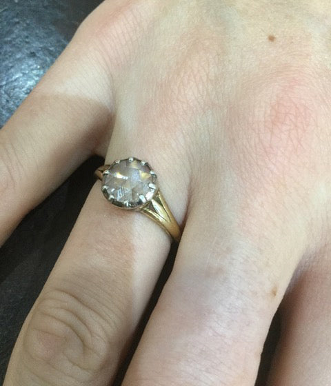 Antique 0.70ct Rose Cut Diamond Ring