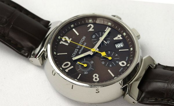 Louis Vuitton Tambour Automatic Chronograph Q1121 41mm Steel Watch