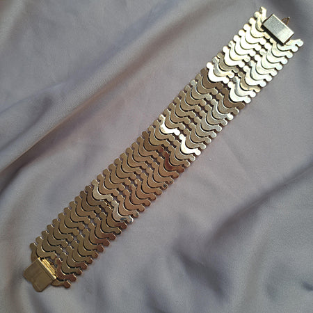 Antique 18ct Gold Fancy Link Bracelet with Diamonds and Rubies