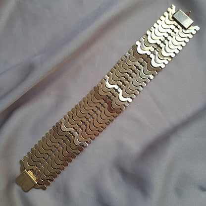 Antique 18ct Gold Fancy Link Bracelet with Diamonds and Rubies