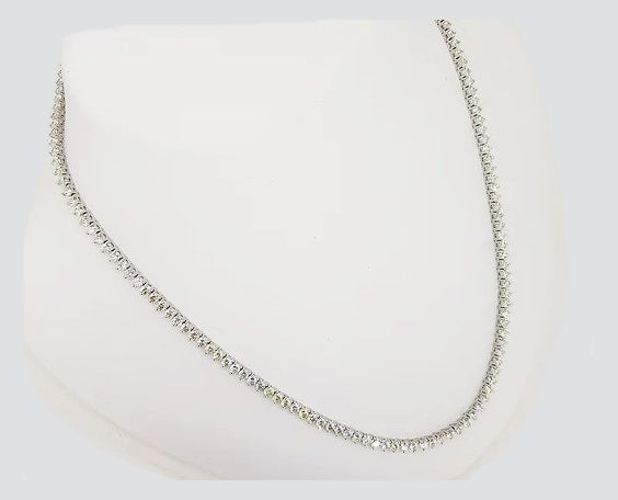 10.01ct Diamond Line Necklace, in 18ct white gold.