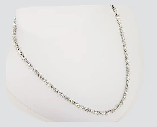 10.01ct Diamond Line Necklace, in 18ct white gold.