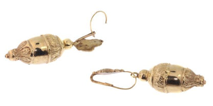 Antique Victorian Acorn Drop Earrings, 18ct Rose Gold, Circa 1835