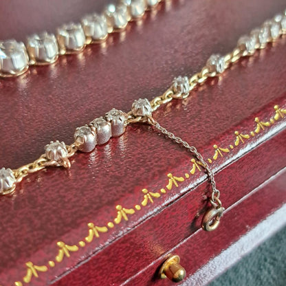 Antique Diamond rivière necklace 10 carats
