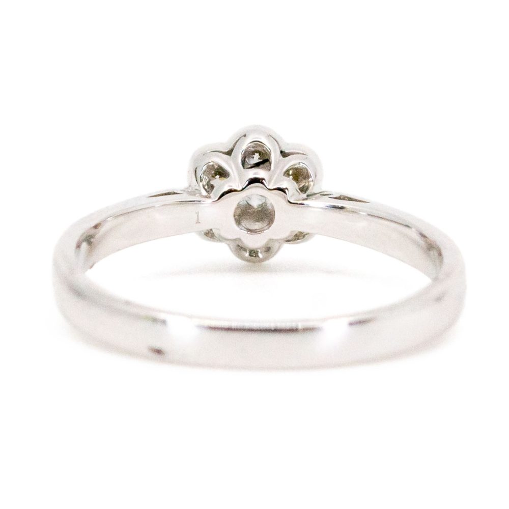 Diamond Cluster Ring In 18 Carat White Gold