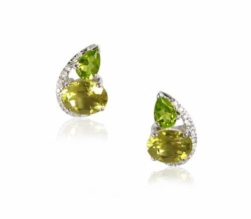 Peridot & Lemon Quartz Earrings