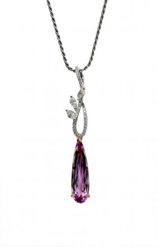 Diamond & Kunzite Pendant