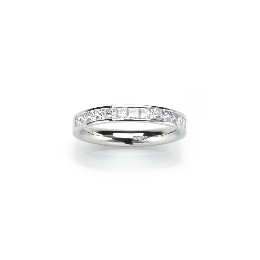 Diamond half eternity ring