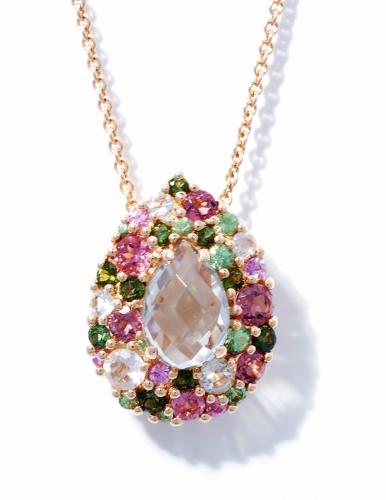 Isabel Langloise Tourmline Multi Stone Pendant