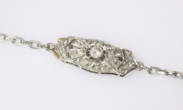 Antique Edwardian Natural Pearl and Diamond Princess Necklace